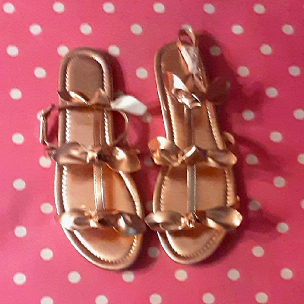 🆕 A'gací Liliana Rose Gold Metallic Sandals